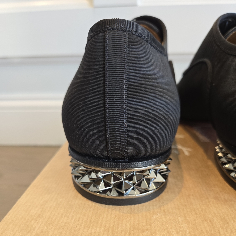 $1145 Christian Louboutin GREGGYROCKS Spiked Heel Oxford Loafers EU 45 US 12 NIB - Picture 8 of 11